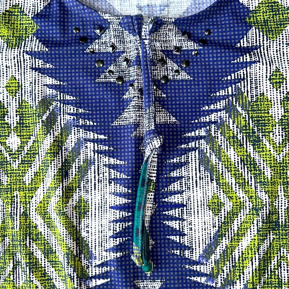 Multiples Patterned Med Green And Purple Women's … - image 2